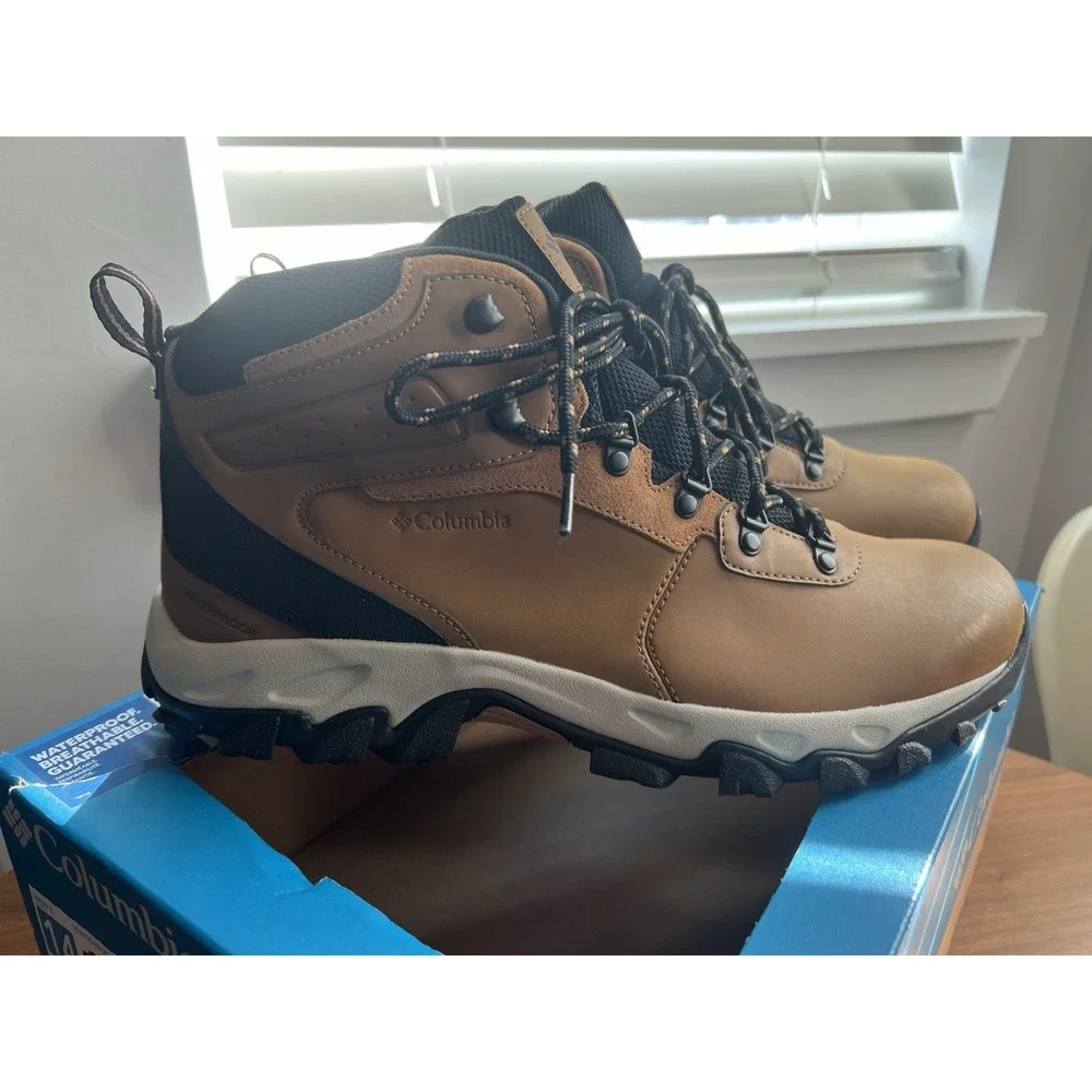 Columbia Men's Newton Ridg Plus II Waterproof Hiking Boot Elk/Black Size‎ 14 New